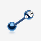 Colorline PVD Aurora Gem Ball Steel Barbell Tongue Ring