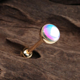 Detail View 1 of Golden Iridescent Revo Barbell Tongue Ring
