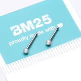 Detail View 3 of 2 Pcs of Assorted Color Pearlescent Luster Ball Nose Stud Package