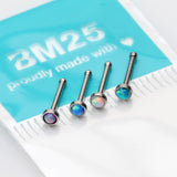 Detail View 1 of 4 Pcs of Assorted Fire Opal Nose Stud Ring Pack