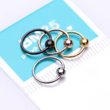 Detail View 1 of 4 Pcs Pack of Assorted Color Plated Fixed Ball CBR Style Bendable Hoop Rings