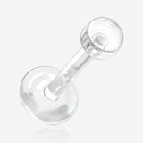 5 Pcs of Bio-Flexible Push-Fit Top Retainer Labret Flat Back Stud Package
