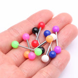 Detail View 2 of 8 Pcs of Assorted Basic Solid Acrylic Ball Barbell Package