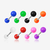 8 Pcs of Assorted Basic Solid Acrylic Ball Barbell Package