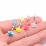 Detail View 2 of 4 Pcs of Assorted Glow in the Dark Acrylic Star Barbell Package