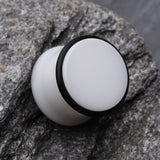 Detail View 1 of A Pair of Hypo-Allergenic Silicone O-Ring-Black
