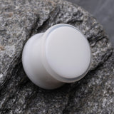 Detail View 1 of A Pair of Hypo-Allergenic Silicone O-Ring-Clear Gem