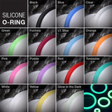Detail View 3 of A Pair of Hypo-Allergenic Silicone O-Ring-White