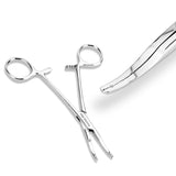 Micro Thin Tip Dermal Anchor Kelly Forceps (2mm hole)