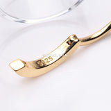 Detail View 3 of Golden Sterling Silver Minimalist Curved Bar Clicker