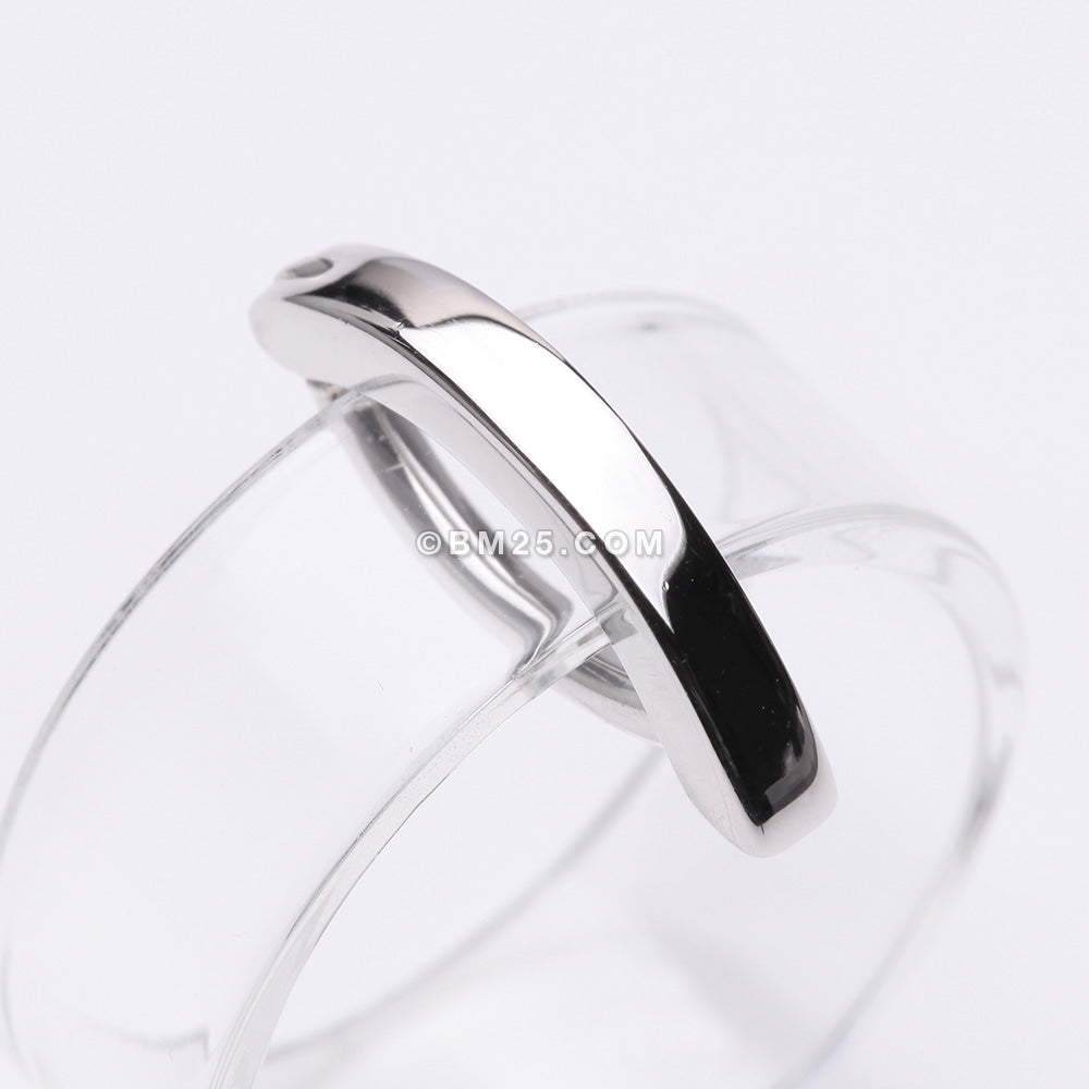 Detail View 1 of Sterling Silver Minimalist Curved Bar Clicker