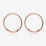 A Pair of Solid Copper Spiral Hoop Ear Weight Hanger