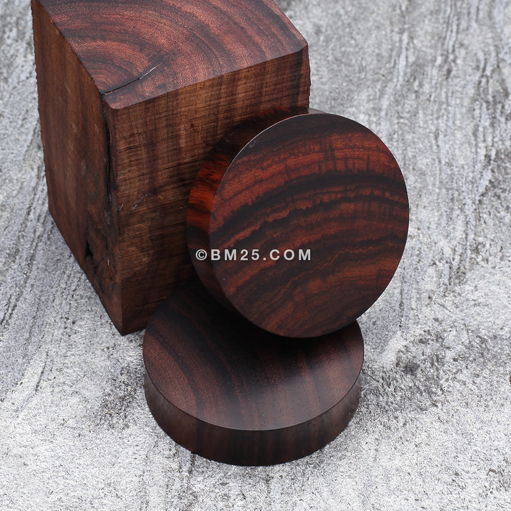 Detail View 3 of A Pair of Rosewood Double Flared Plug-Orange/Brown