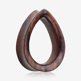 A Pair of Teardrop Rosewood Double Flared Tunnel Plug
