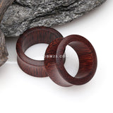 Detail View 1 of A Pair of Dark Tamarind Wood Double Flared Tunnel Plug
