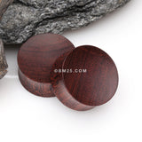 Detail View 1 of A Pair of Concave Dark Tamarind Wood Double Flared Plug