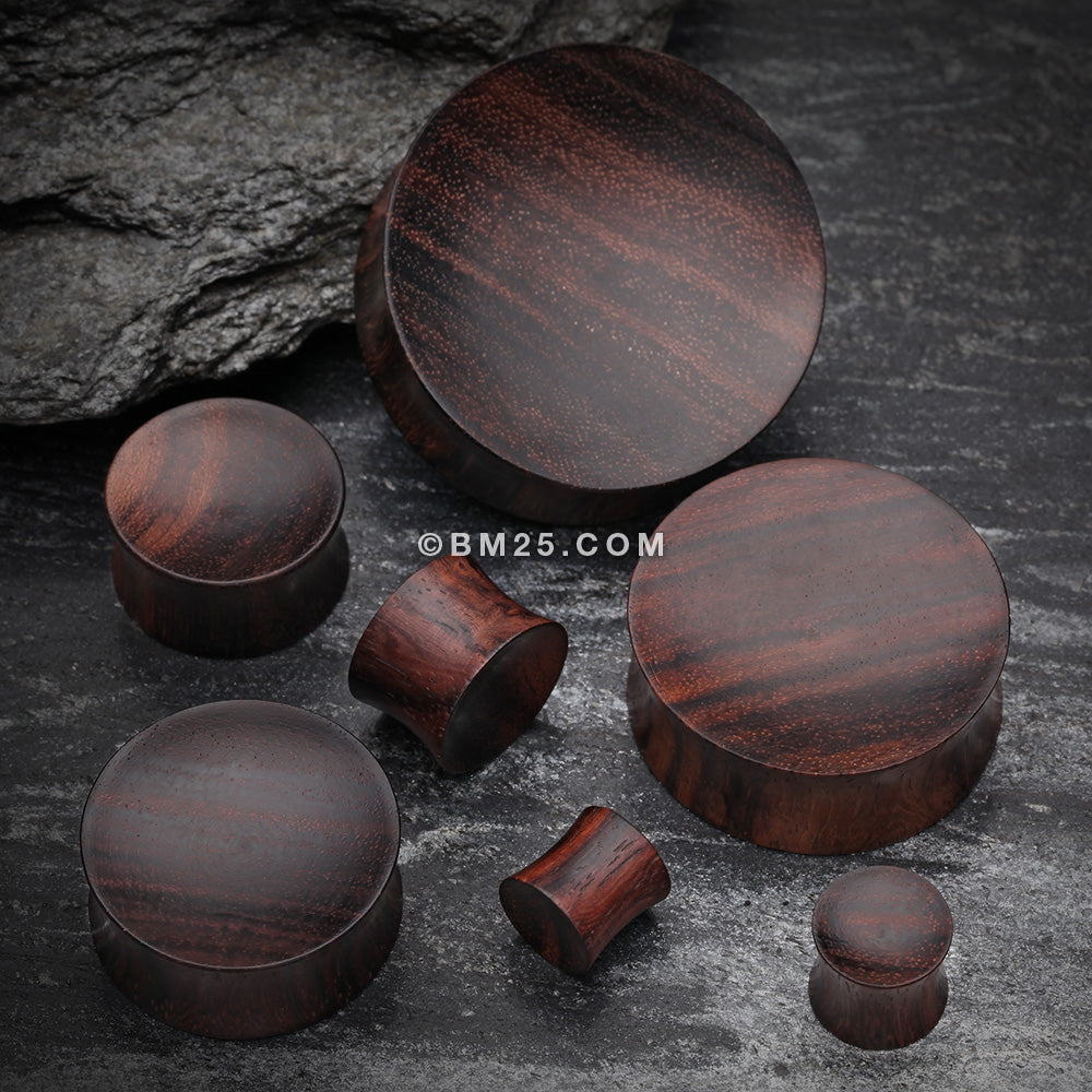 Detail View 2 of A Pair of Concave Rosewood Double Flared Plug