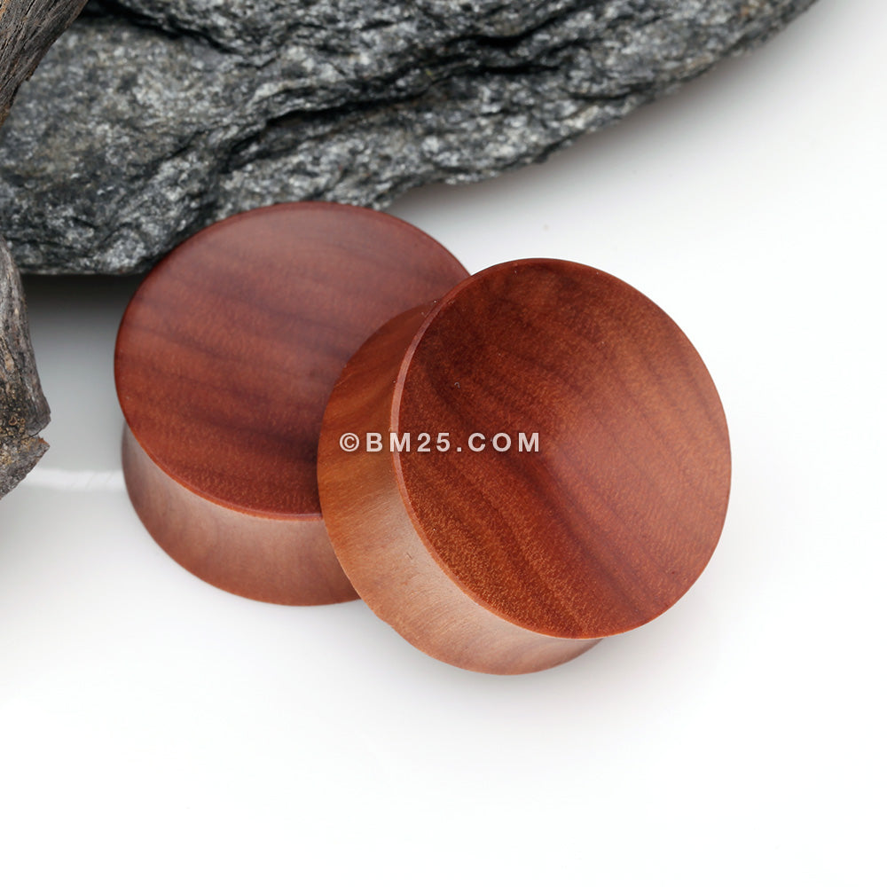 Detail View 1 of A Pair of Concave Sabo Wood Double Flared Plug