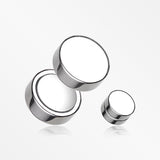 A Pair of Stainless Steel Magnetic Fake Plug Earring