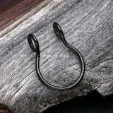 Detail View 2 of Blackline Simple Loop Steel Non-Piercing Fake Septum Ring