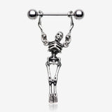 A Pair of Crux Skeleton Hanging Nipple Barbell