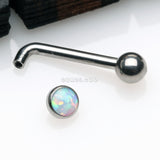 Detail View 2 of Implant Titanium Fire Opal Sparkle Internally Threaded VCH Bent Barbell-White