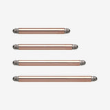 Rose Gold Plated Steel Replacement Barbell-Rose Gold