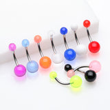 10 Pcs of Assorted Basic UV Acrylic Belly Button Ring Package