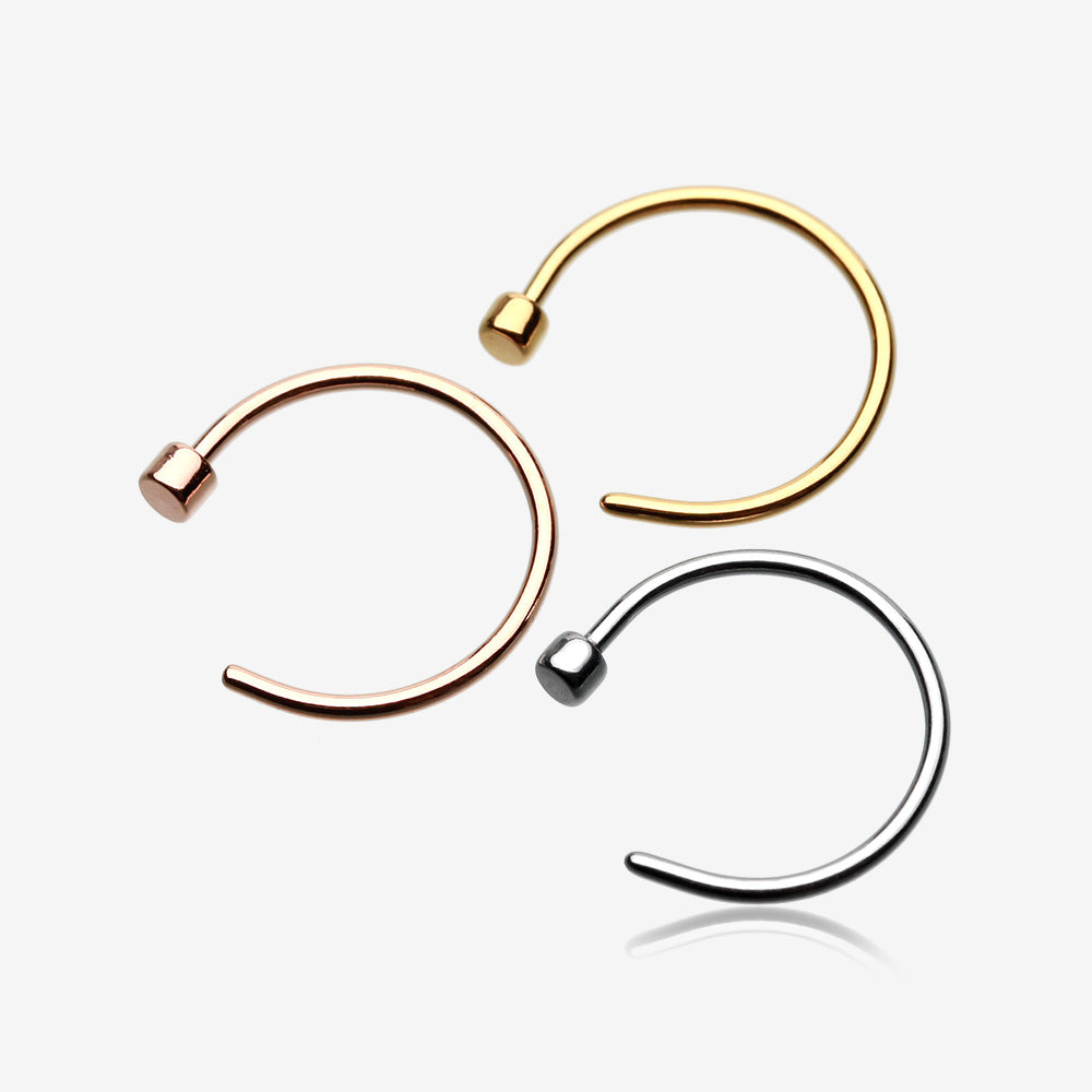 3 Pcs Pack of Basic Steel Nose Hoops-Assorted