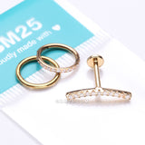 Detail View 2 of 3 Pcs of Assorted Everyday Golden Sparkle Long Lined Stud & Clicker Package