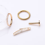 Detail View 1 of 3 Pcs of Assorted Everyday Golden Sparkle Long Lined Stud & Clicker Package