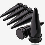 1/2" to 1 Inch Acrylic UV Large Ear Stretching Taper Kit-Black