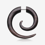 A Pair of Arang Wood Fake Spiral Hanger Earring