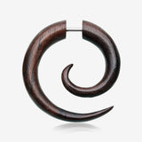 A Pair of Rosewood Fake Spiral Hanger Earring