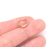 Detail View 2 of Pure24K Implant Grade Titanium Double Crossing Layer Clicker Hoop Ring