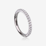 Implant Grade Titanium Brilliant Sparkle Pave Encircle Clicker Hoop Ring
