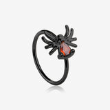 Blackline Spider Sparkle Bendable Hoop Ring