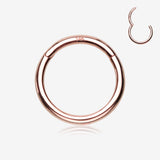 14 Karat Rose Gold Simple Seamless Clicker Ring
