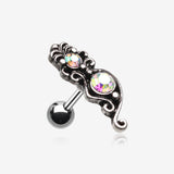 Vintage Floral Cartilage Tragus Barbell