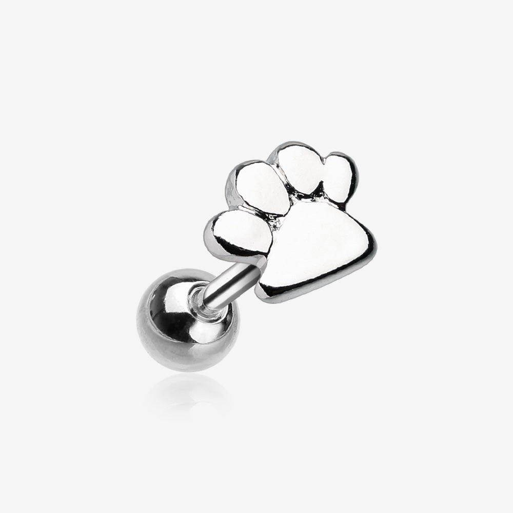 Puppy Paw Cartilage Tragus Barbell-Steel
