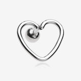 Heart Wire Steel Cartilage Tragus Earring-Steel