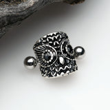 Detail View 1 of Antique Forest Onyx Owl Sparkle Cartilage Cuff Earring-Black