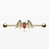 Golden Ruby Bat Industrial Barbell-Red