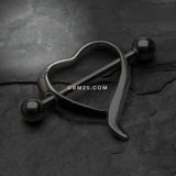 Detail View 1 of Classic Heart Nipple Shield Ring-Steel