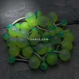 Detail View 1 of Two Toned Glow in the Dark Acrylic Belly Button Ring-Green/Blue