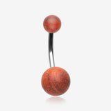 Organic Cherry Wood Belly Button Ring