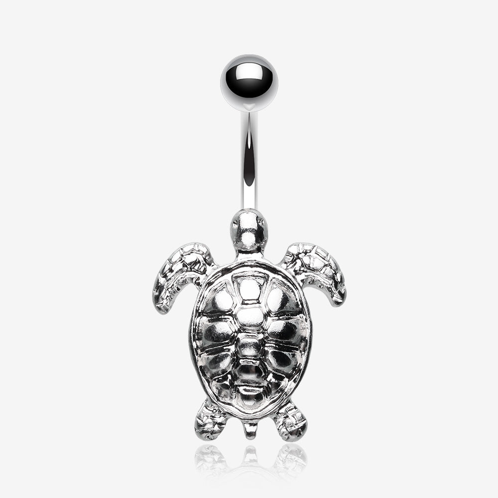 Sea Turtle Steel Belly Button Ring