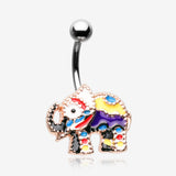Jaipur Decorative Elephant Parade Belly Button Ring*