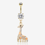 Adorable Giraffe Belly Button Ring