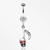 The Tune of Death Skull Belly Button Ring*